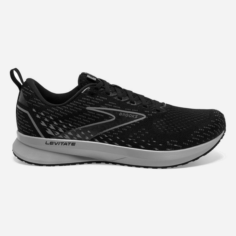 Brooks Levitate 5 Mens Road Running Shoes Ireland Black/Ebony/Grey/Charcoal (WPCQ-17280)